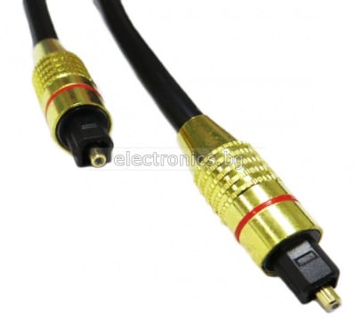 Оптичен кабел CABLE-620/5 Toslink, HQ, високо качество, позлатени конектори, 5 метра